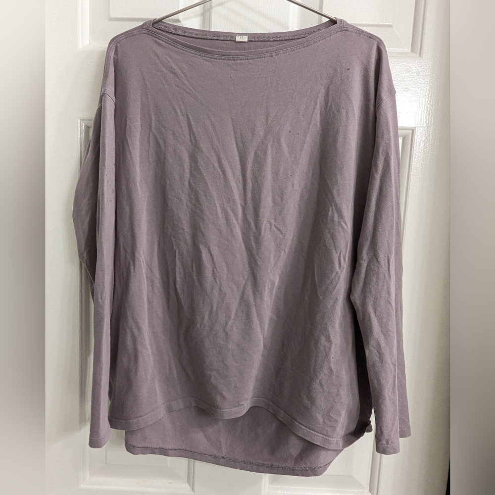 Lululemon Super Soft Cotton Modal Long Sleeve Tee Shirt - Dusty Purple